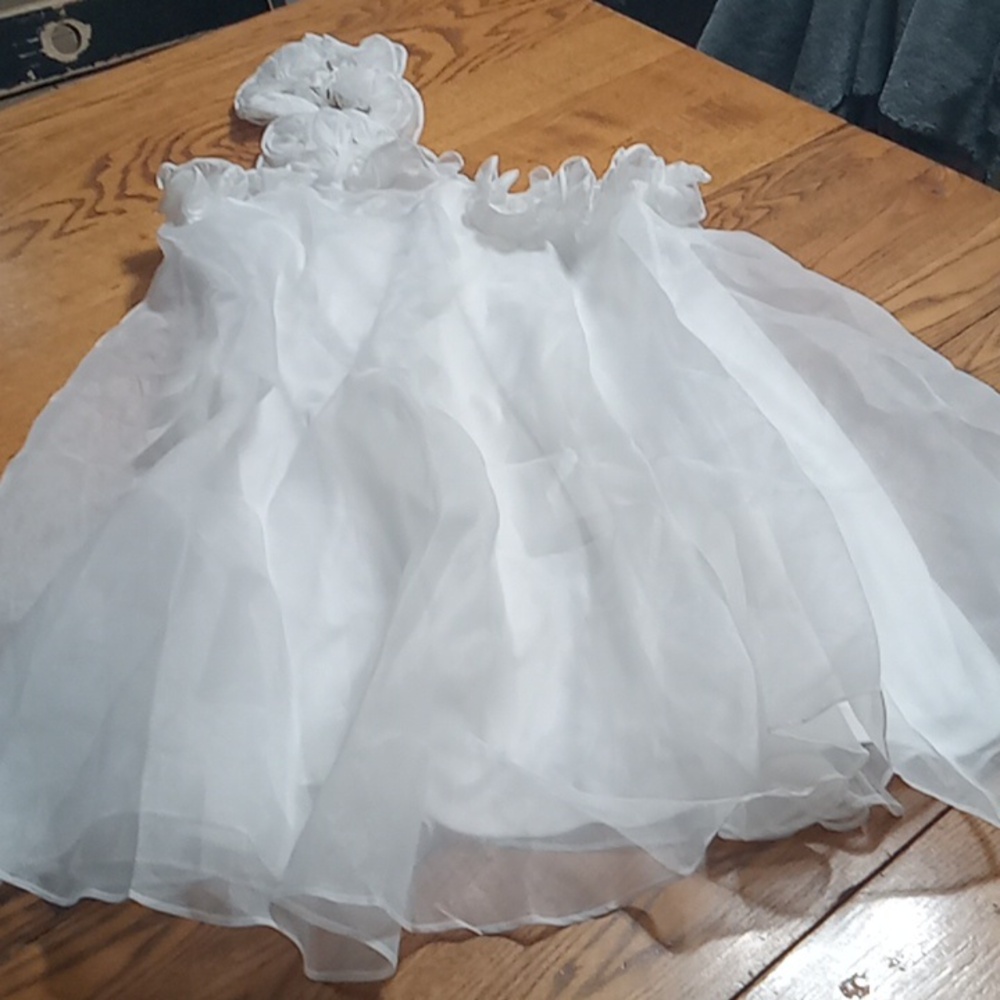 Lulu's WHITE Dress Womens ONE SHOULDER New SLEEVELESS Formal Prom Wedding Puffy